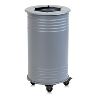 AVFALLSBEHÅLLARE TIN BRÄNNBART HJUL GRÅ