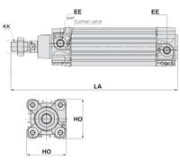 CYLINDER CP96SDB100-250-C