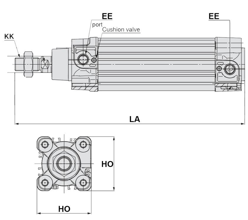 CYLINDER CP96SDB100-250-C