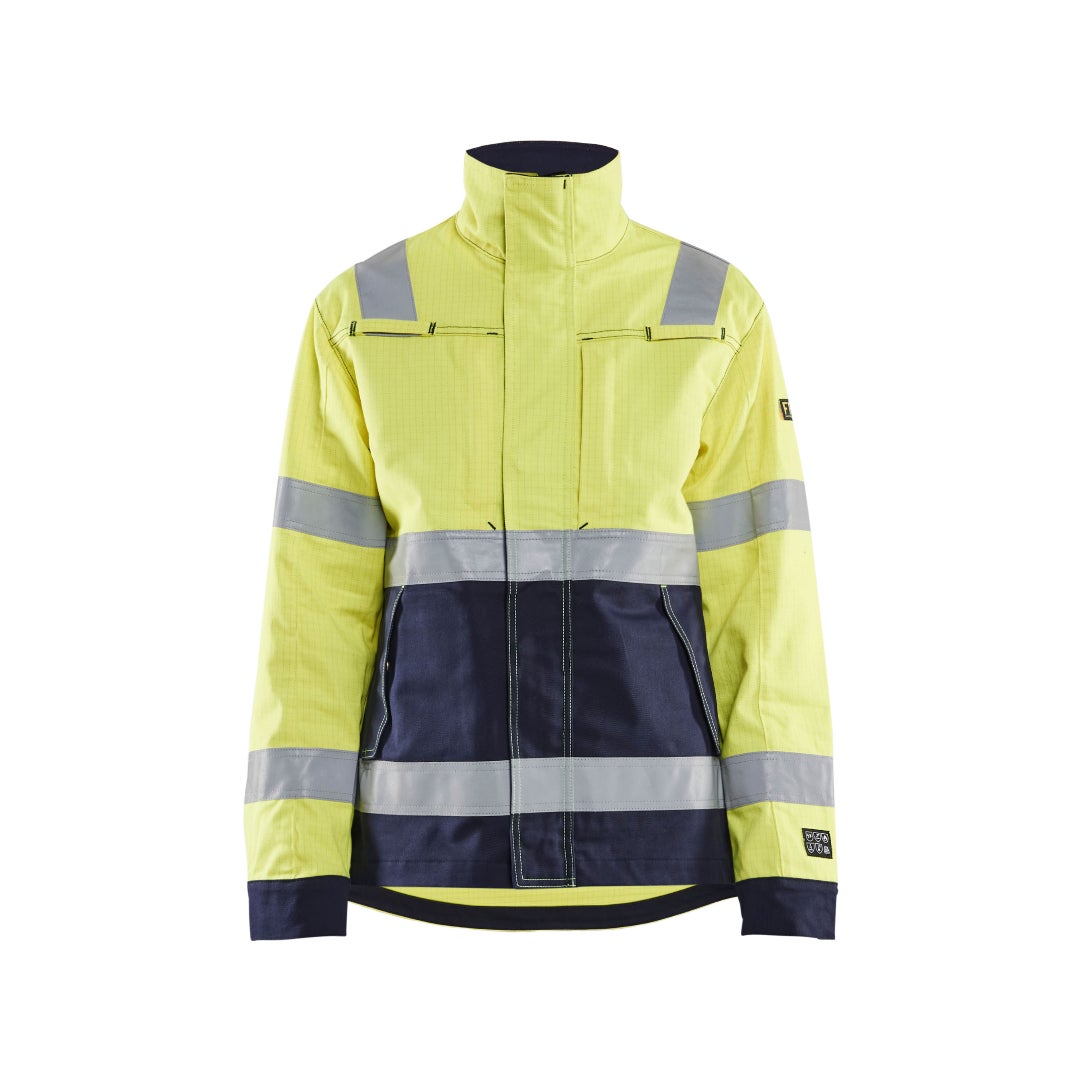 Jacka Multinorm Dam Varselgul/ Marinblå S