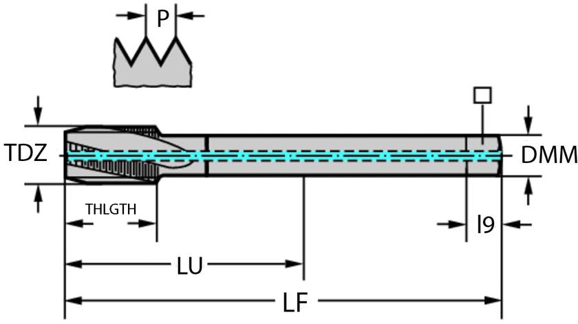 GÄNGTAPP 21460TR-M16X1.5 M 16X1,5-6HX 100/15/12/4