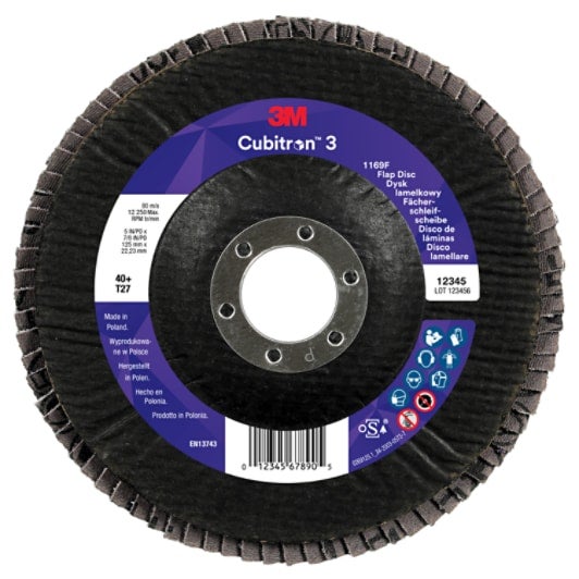 Lamellrondell Ø125mm K40+ cubitron 3 1169F T27-KONISK