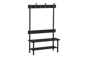 Skohylla Rör 2000 mm Svart