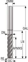 PINNFRÄS HM JS754100E3R100.0Z4 -HXT