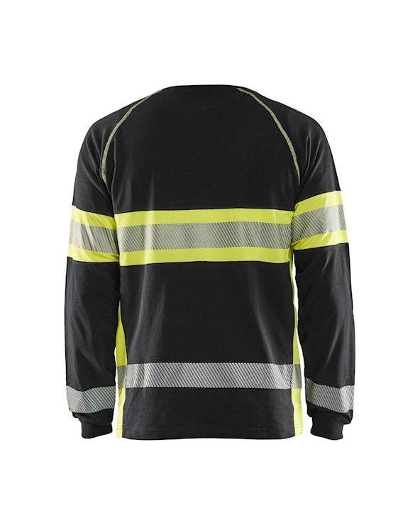 T-SHIRT 35101030 SVART/GUL 5XL