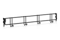 Klädkroklist 600 mm 4 Krokar S vart