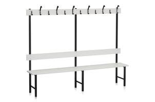 Sittbänk Enkelsidig 2000 mm Lj usgrå Laminat