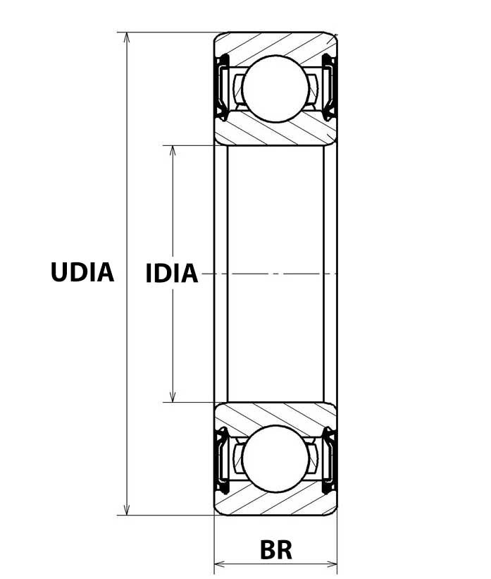 KULLAGER 626 2RS 6X19X6 MM