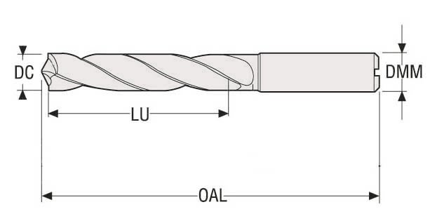 Borr 3xD Ø9,5 TiAlN BLDC203D095030S ISO P+K
