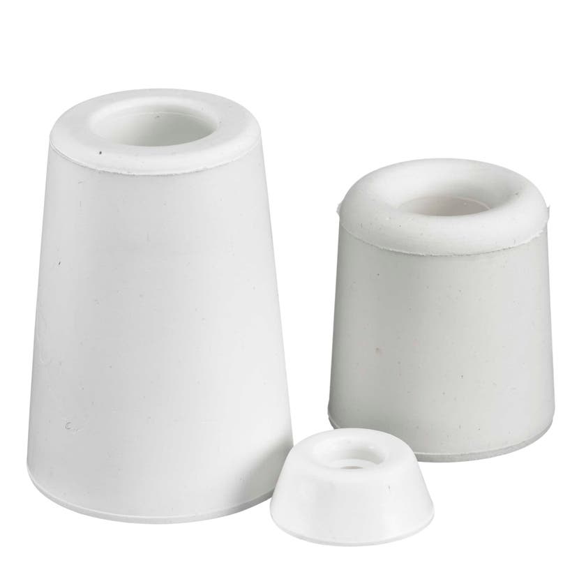 DÖRRSTOPP GUMMI VIT 65X37MM