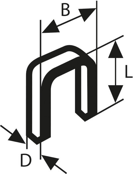 KLAMMER 0GR 1,2X5,8 20MM EFZ 5 000ST