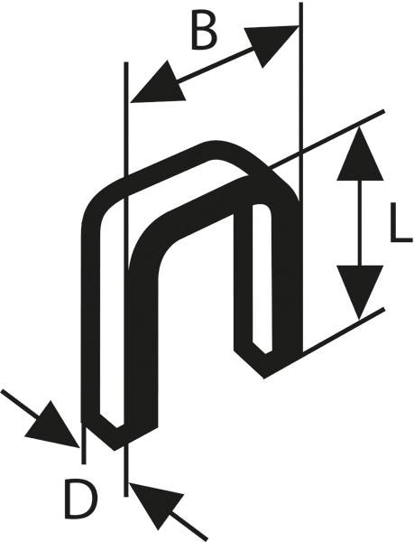 KLAMMER 0GR 1,2X5,8 20MM EFZ 5 000ST
