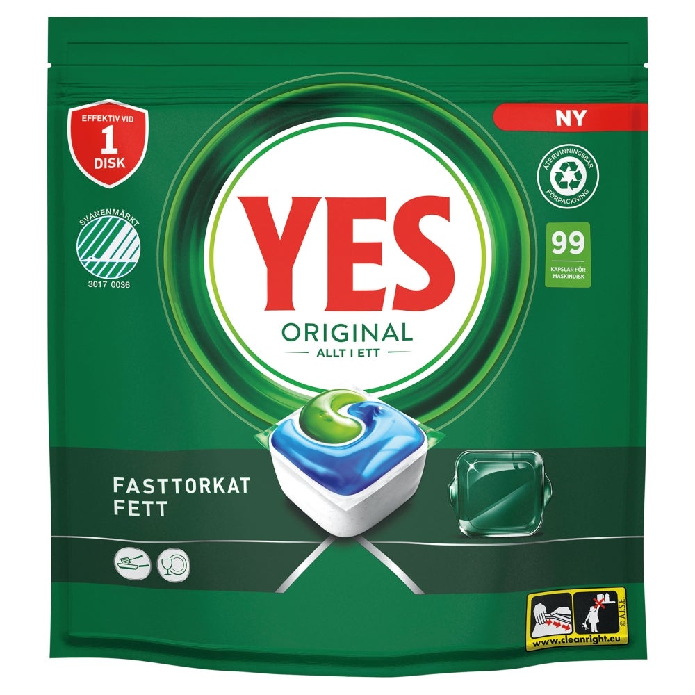 MASKINDISKMEDEL ORIGINAL YES ALL IN ONE 99-PACK