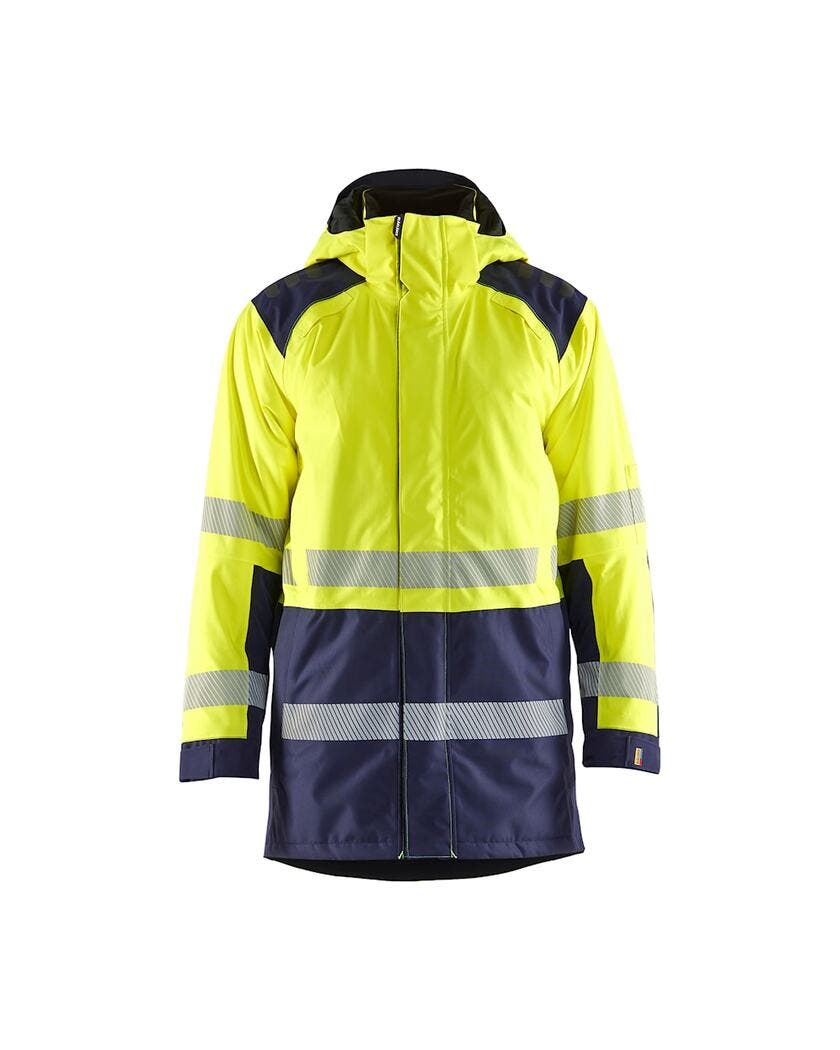 Vinterparkas Varsel Varselgul/ Marinblå 4XL