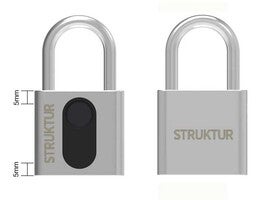 HÄNGLÅS FINGERPRINT STRUKTUR 1 ST