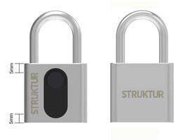 HÄNGLÅS FINGERPRINT STRUKTUR 1 ST