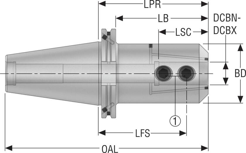HÅLLARE DIN50ADB-EM25-080-L1