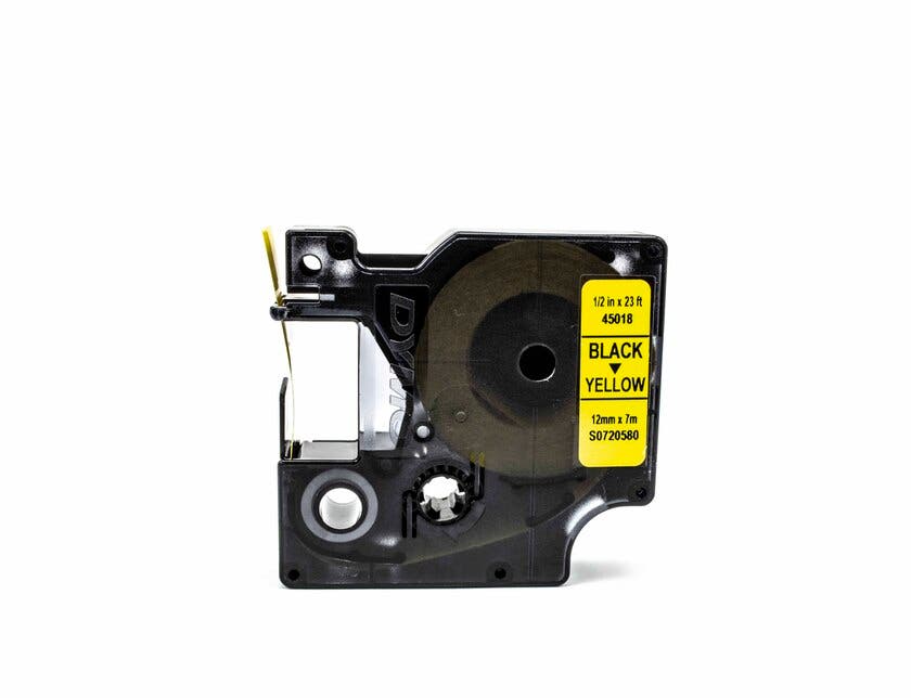 MÄRKBAND DYMO GUL/SVART 45018