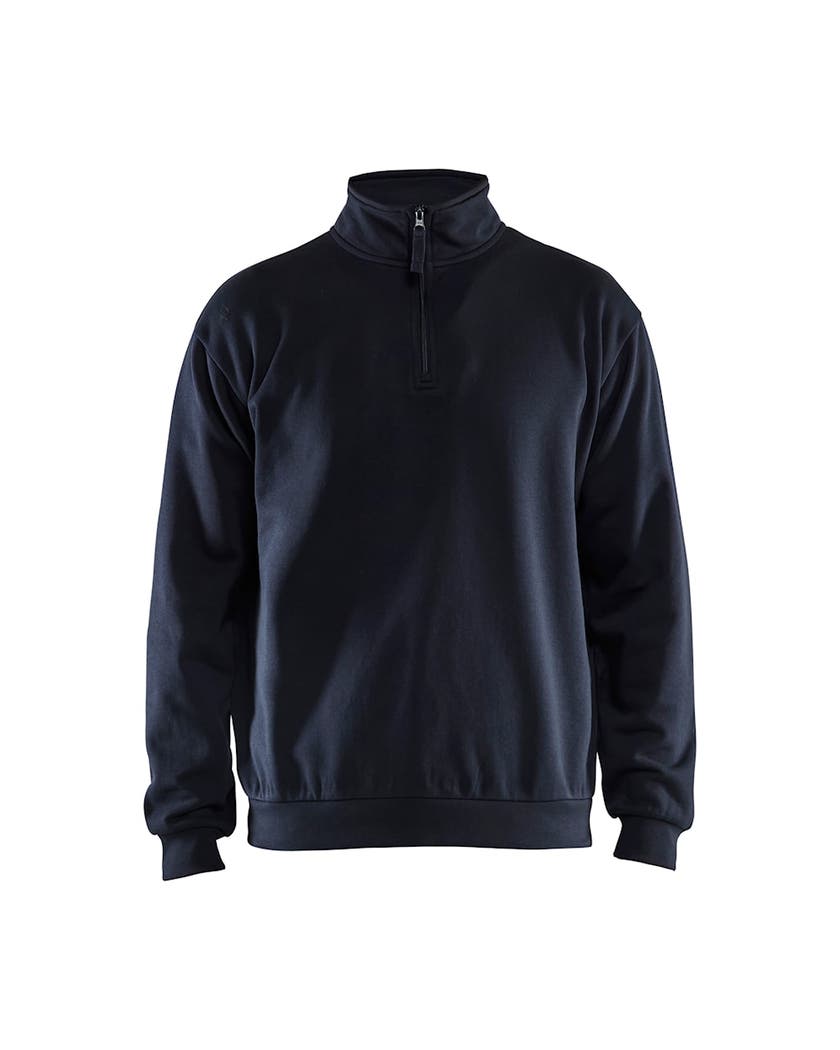 Sweatshirt Half-zip Mörk marin blå M
