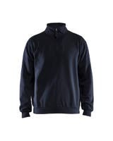 Sweatshirt Half-zip Mörk marin blå M