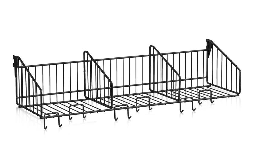 Hatthylla 900 mm 3 Fack Svart