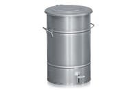Avfallsbehållare 70 l inkl. Fo tpedal Galvaniserad