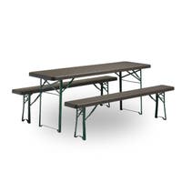 MUNICH BÄNKSET, BORD (220X67CM ) + 2 BÄNKAR (220X30CM)