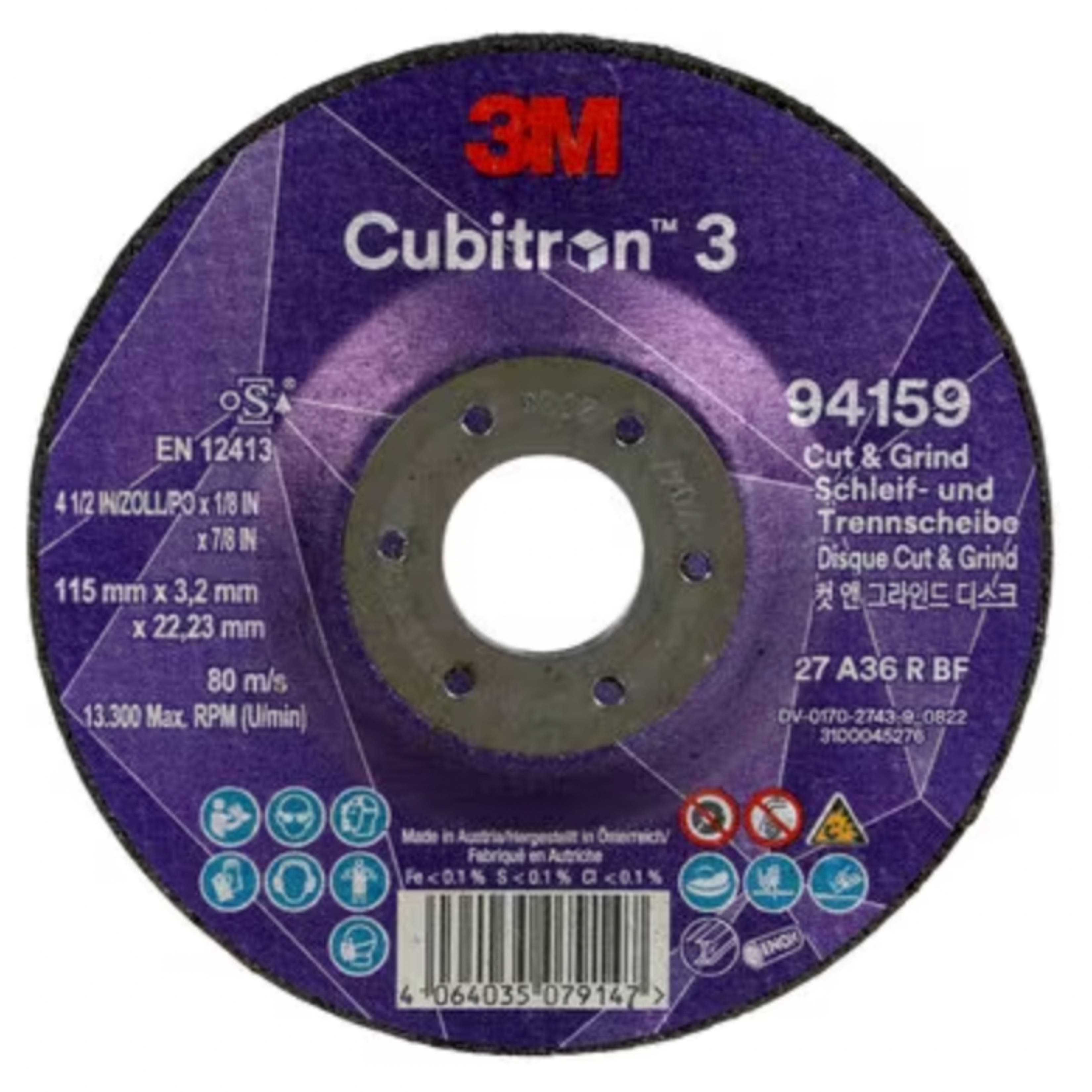CUBITRON 3 CUT AND GRIND WHEEL, 94159