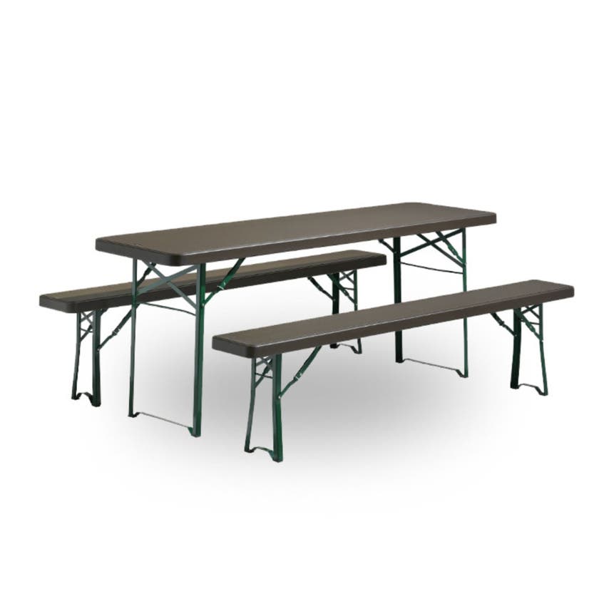 MUNICH BÄNKSET, BORD (220X67CM ) + 2 BÄNKAR (220X30CM)