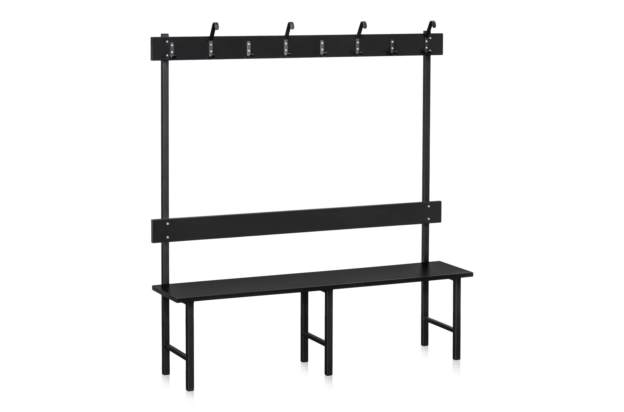 Sittbänk enkelsektion 1500mm svart