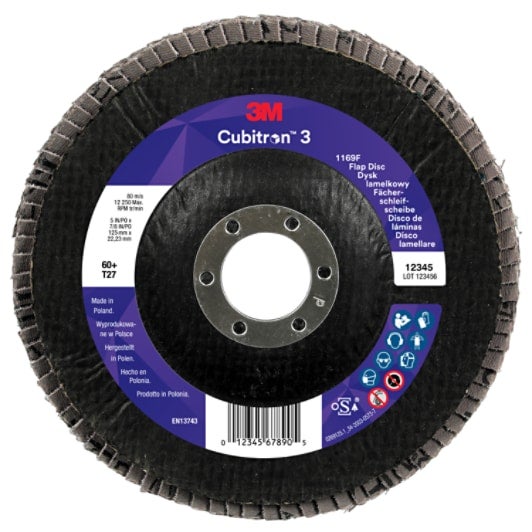 LAMELLRONDELL Ø125MM K60+ CUBITRON 3 1169F T27-KONISK