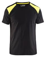 T-SHIRT 33791042 SVART/GUL 4XL