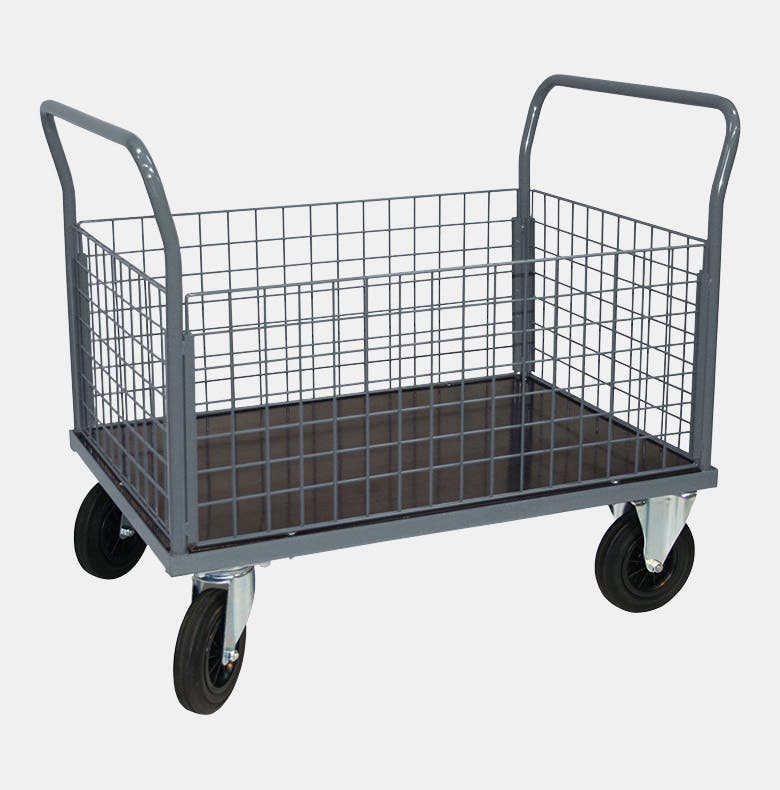PLATTFORMSVAGN nätsarg hög 120 0x800 Grå