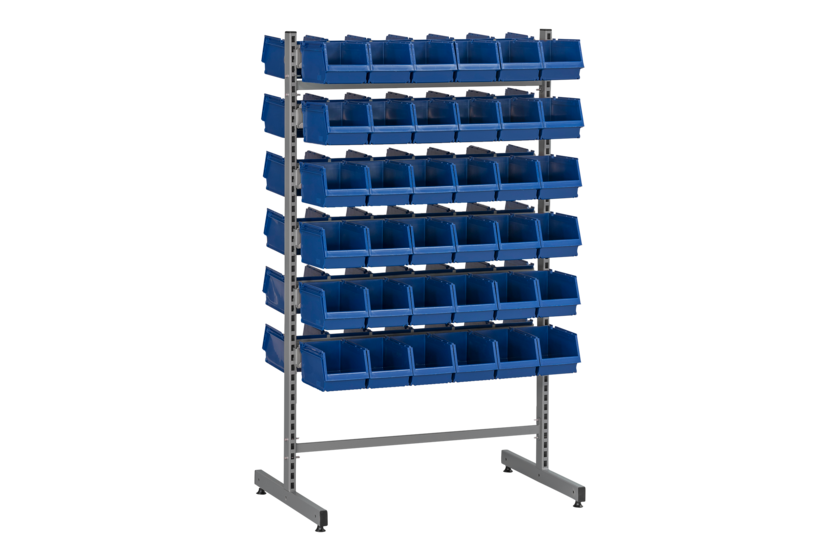 Komplett Dubbelställ 1 inkl 72 Plastbackar