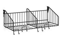 Hatthylla 600 mm 2 Fack Svart