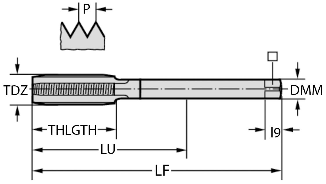 Gängtapp 21368-M5X0.5 vänster