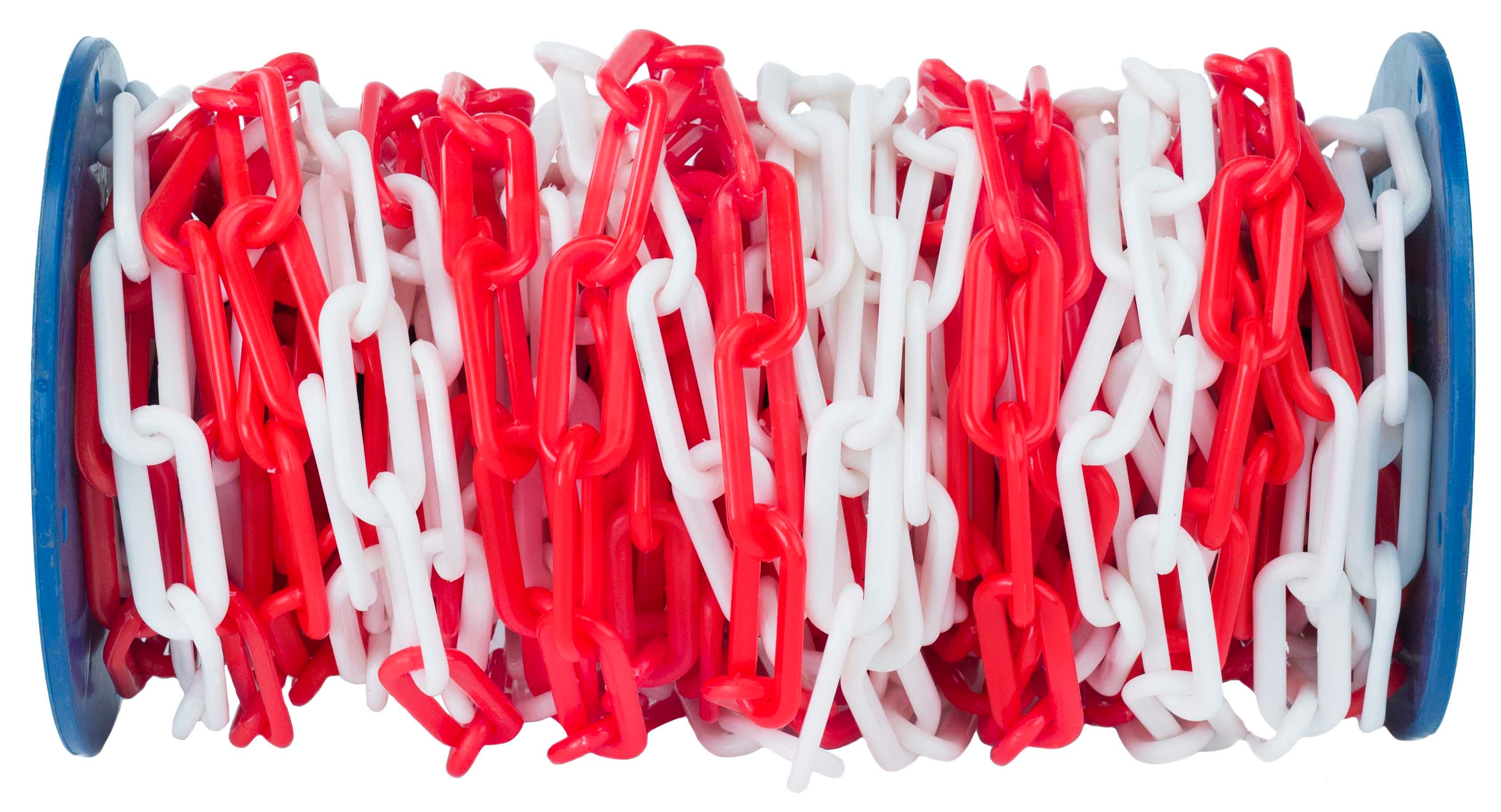 Plastkätting röd/vit Ø8mm
