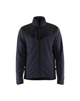 Stickad Jacka med Softshell Mö rk marinblå/Svart M