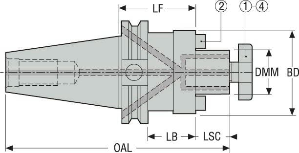 HÅLLARE CAT40ADB-SM0.750-4.000 -L1