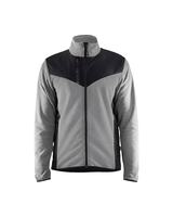 Stickad Jacka med Softshell Gr åmelerad/Svart XXXL