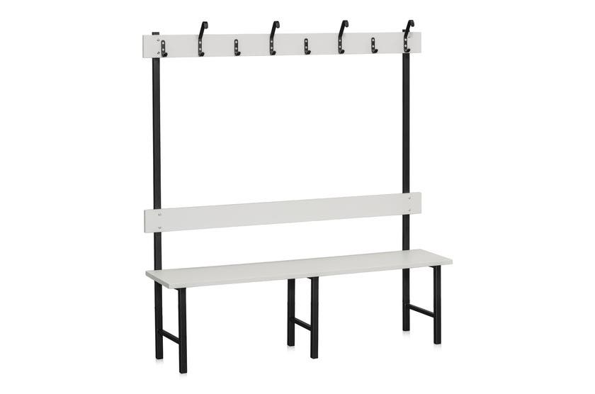 Sittbänk Enkelsidig 1500 mm Lj usgrå Laminat