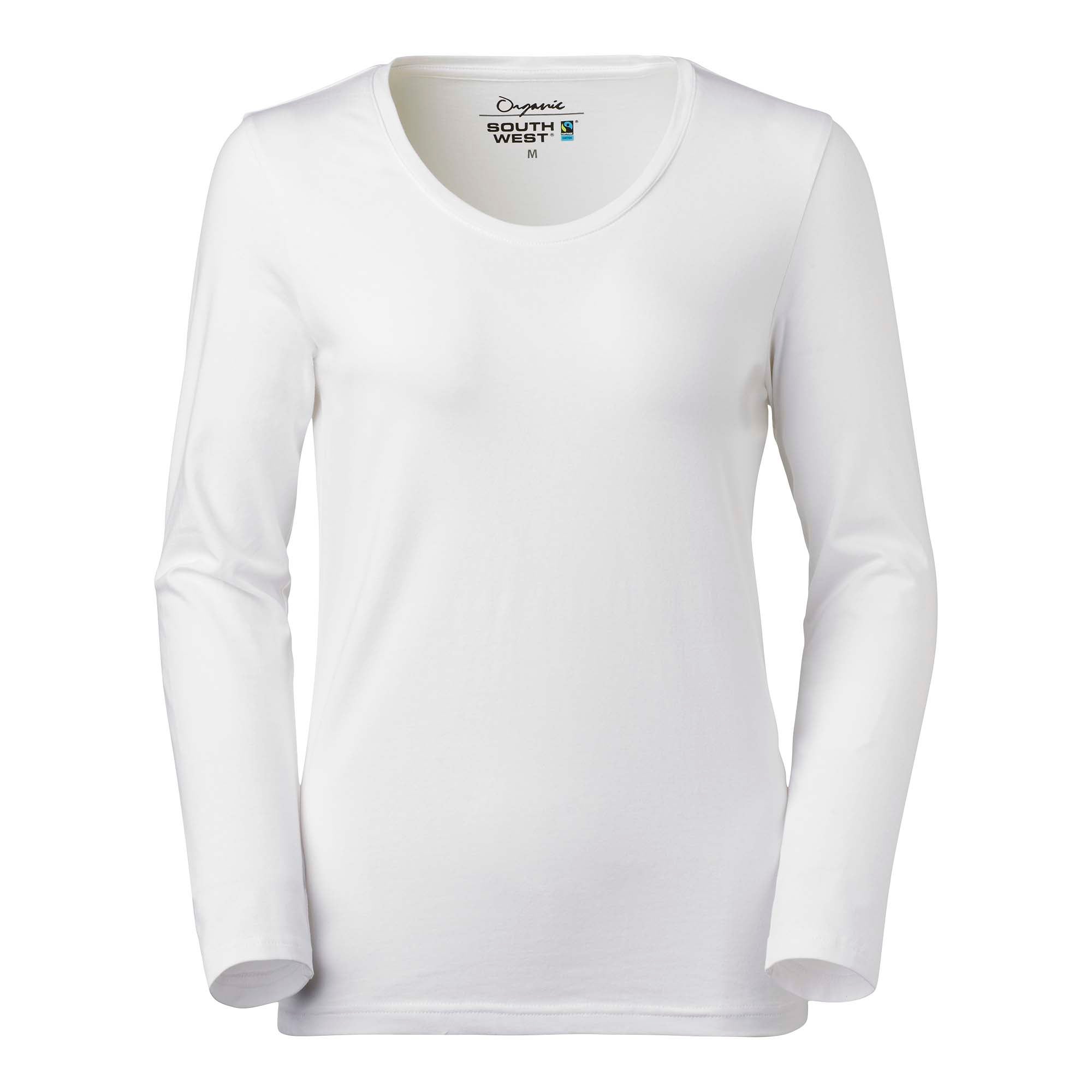 T-SHIRT LILY LDS RN LS  VIT STORLEK