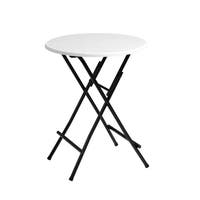 Flip, Ø70cm, vit skiva, svart hammarlack stativ