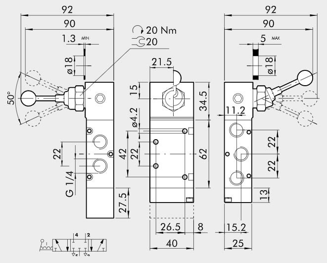 VENTIL MAV 36 LEO 1/4 CC