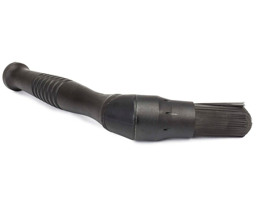 Flow through brush, angled