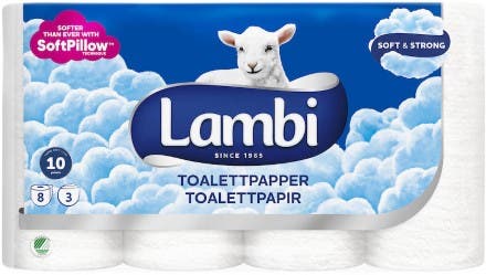 Toapapper  3-lag nyfiber Lambi  40rl/bal