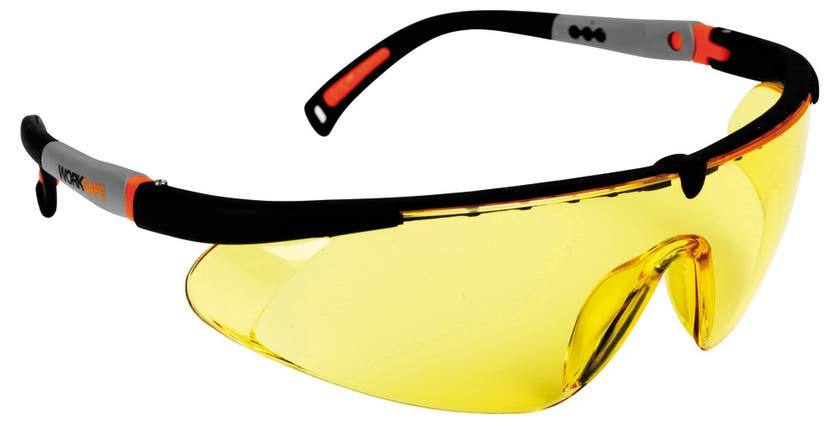 SKYDDSGLASÖGON WORKSAFE HAWK E YE GUL