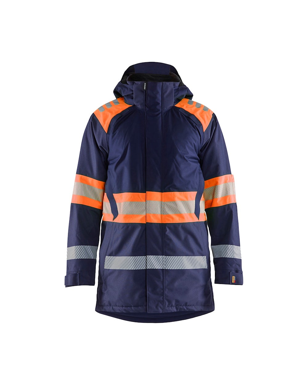 VINTERPARKAS VARSEL MARINBLÅ/VARSELORANGE S