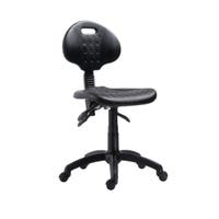 Basel industristol, svart PU, svart underrede, låg