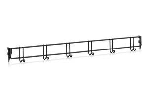 Klädkroklist 900 mm 6 Krokar S vart